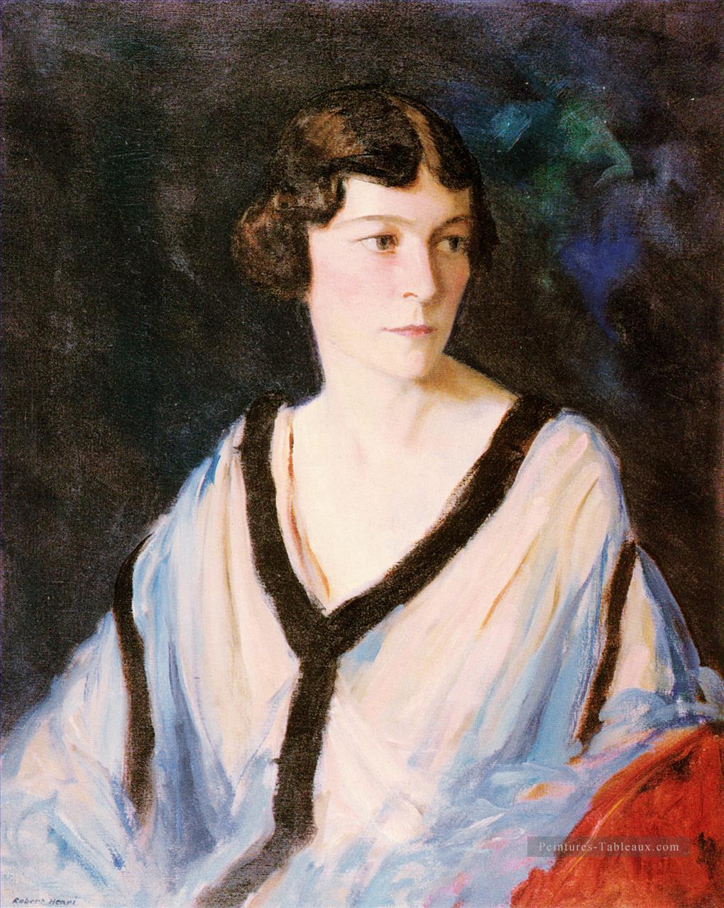 Portrait de Mme Edward H Bennett École Ashcan Robert Henri Peintures à l'huile